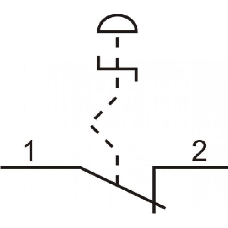 Вимикач кнопковий пластиковий FP5-AS542 1NC (червоний)