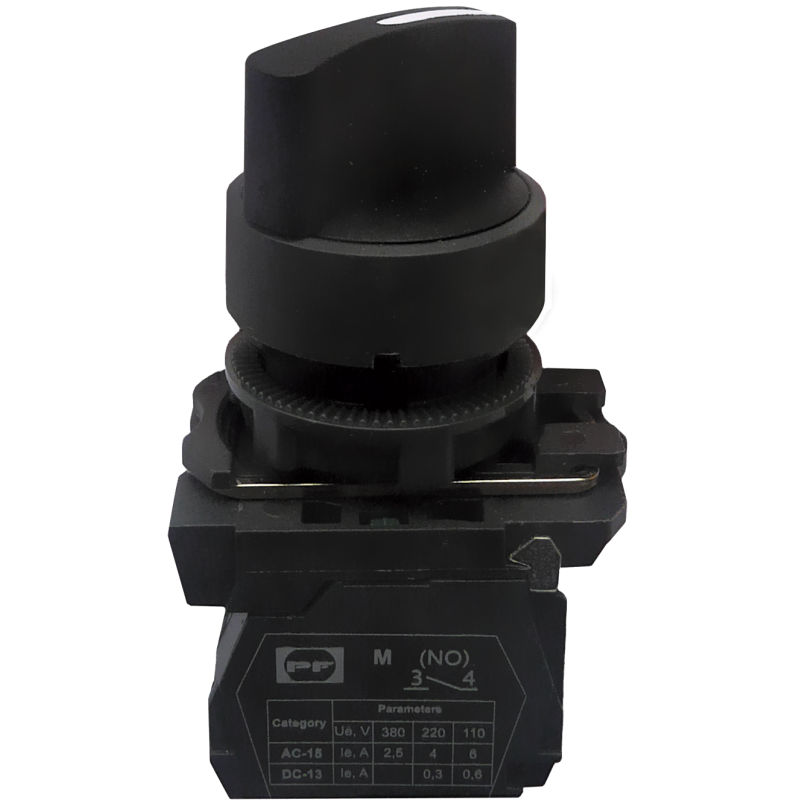 Вимикач кнопковий пластиковий FP5-AD33 2NO (чорний)