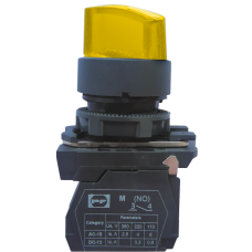 Вимикач кнопковий пластиковий FP5-AK2565230 1NO (жовтий)