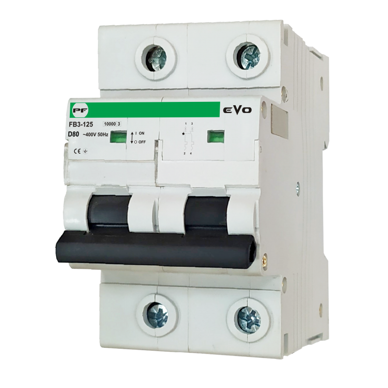 Автоматичний вимикач FB3-125 2P D 80A 15kA EVO