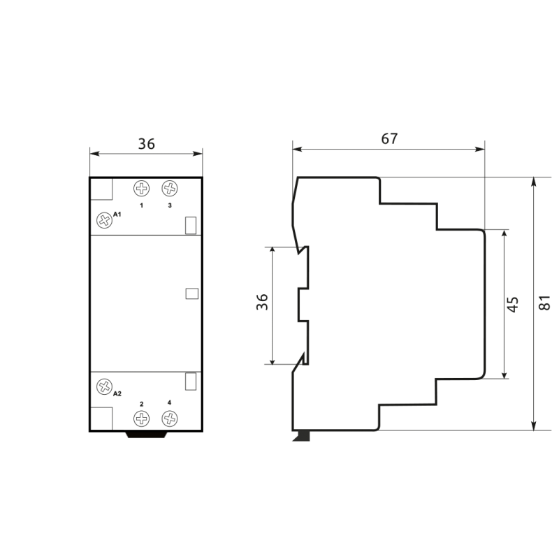Магнітний пускач MCF3 63A 2NO 230V