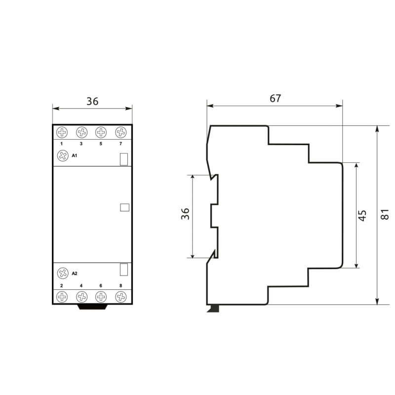Магнітний пускач MCF3 25A 2NO 2NC 230V