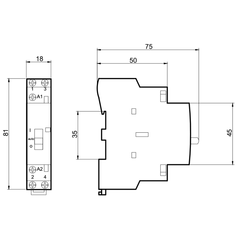 Магнітний пускач MCF3i 16A 2NO 24V