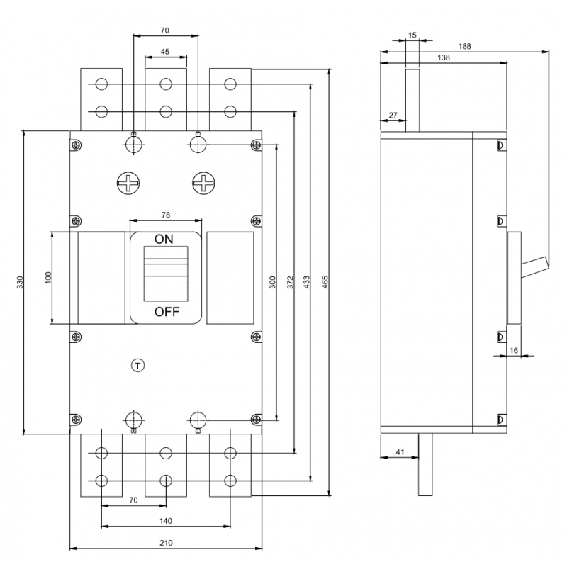 Автоматичний вимикач FMC7/3U 3P 1250A 80kA (8-12In)
