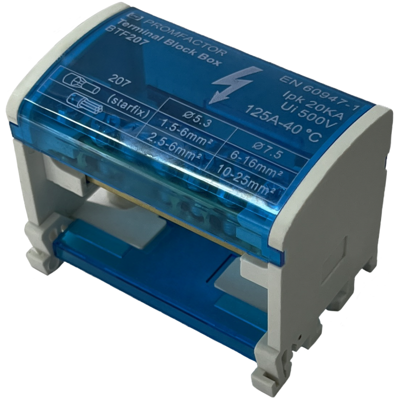 Шина нульова в корпусі BTF207 2P 125A 2x7 690V