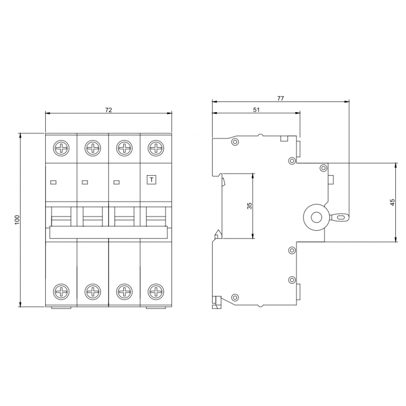Автомат захисного відключення FAP1-AC "C" 6А/0,03A 4P 6кА