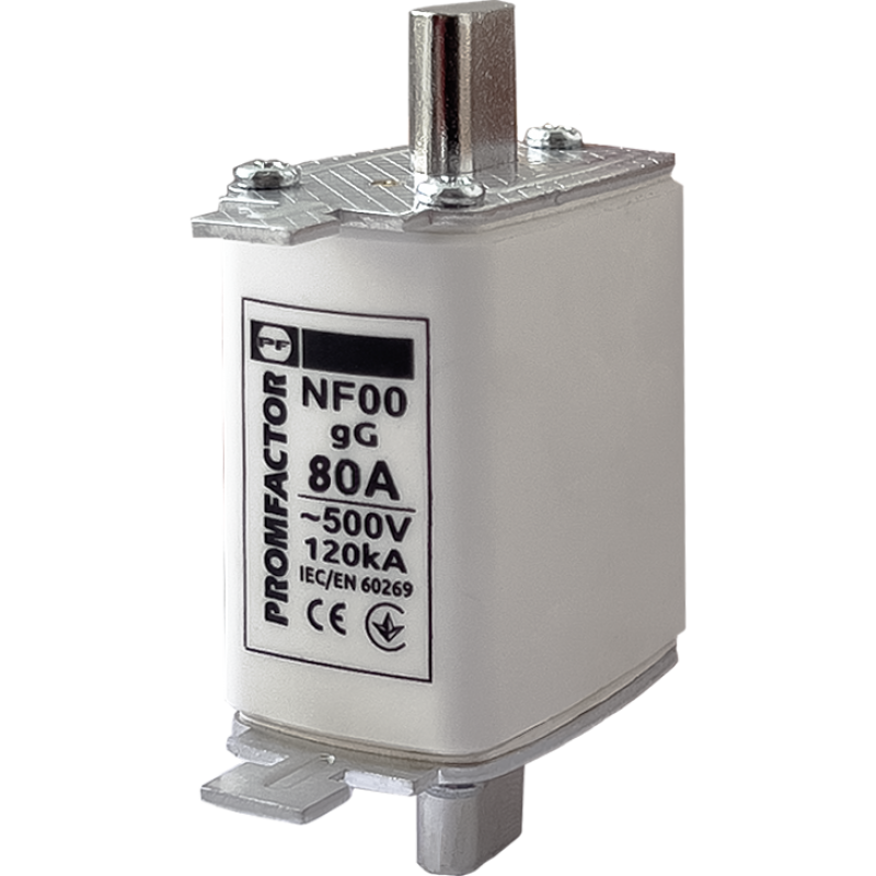Запобіжник ножевий з плавкою вставкою NF00.80A 500V 120kA
