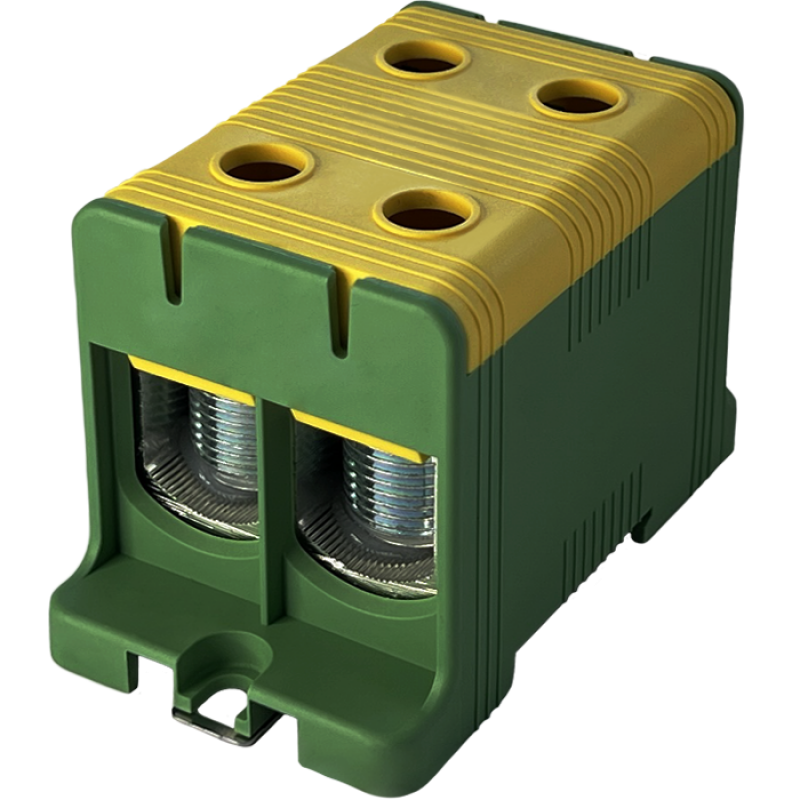 Клема FT1150G 2P,Cu:35-150 / Al:35-150 35-150мм2, жовто-зелена