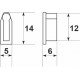 Бокова заглушка для гребінчастої шини FRF 1P 16мм2