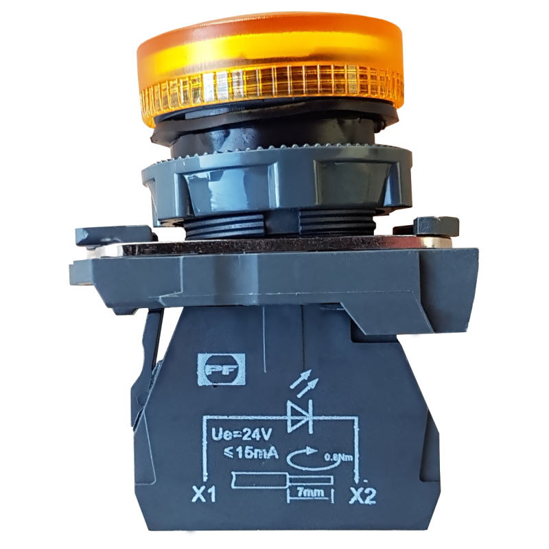 Control Lamp (M-Typ) Led Fplm Yellow 24V 22Mm Ac/Dc