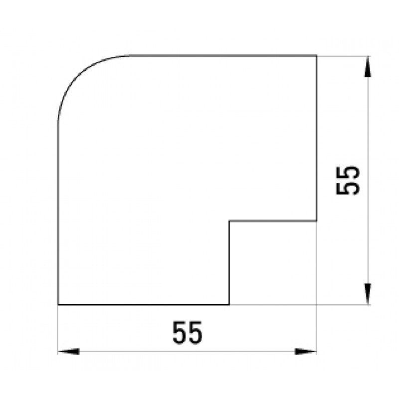 Плоский кут e.trunking.blend.angle.stand.40.25 для короба 40х25мм