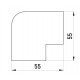 Плоский кут e.trunking.blend.angle.stand.40.25 для короба 40х25мм