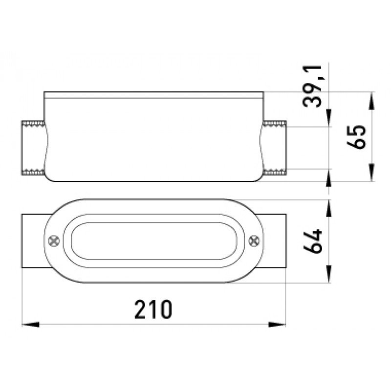 З'єднувач ревізійний прямий e.industrial.pipe.db.revise.direct.1-1/4" для труб 1-1/4"