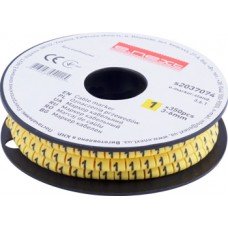 Маркер кабельний e.marker.stand.3.6.1, 3-6 кв.мм, "1", 350 шт