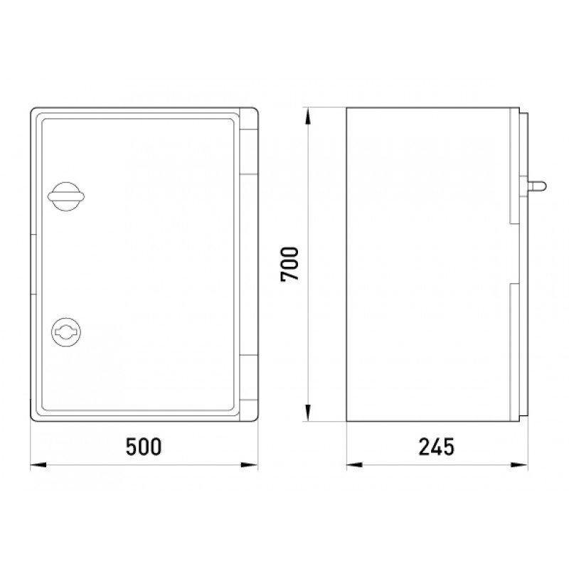 Корпус удароміцний з АБС-пластика e.plbox.500.700.245.blank, 500х700х245мм, IP65