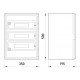 Корпус удароміцний з АБС-пластика e.plbox.350.500.195.45m.blank, 350х500х195мм, IP65 з панеллю під 45 модулів
