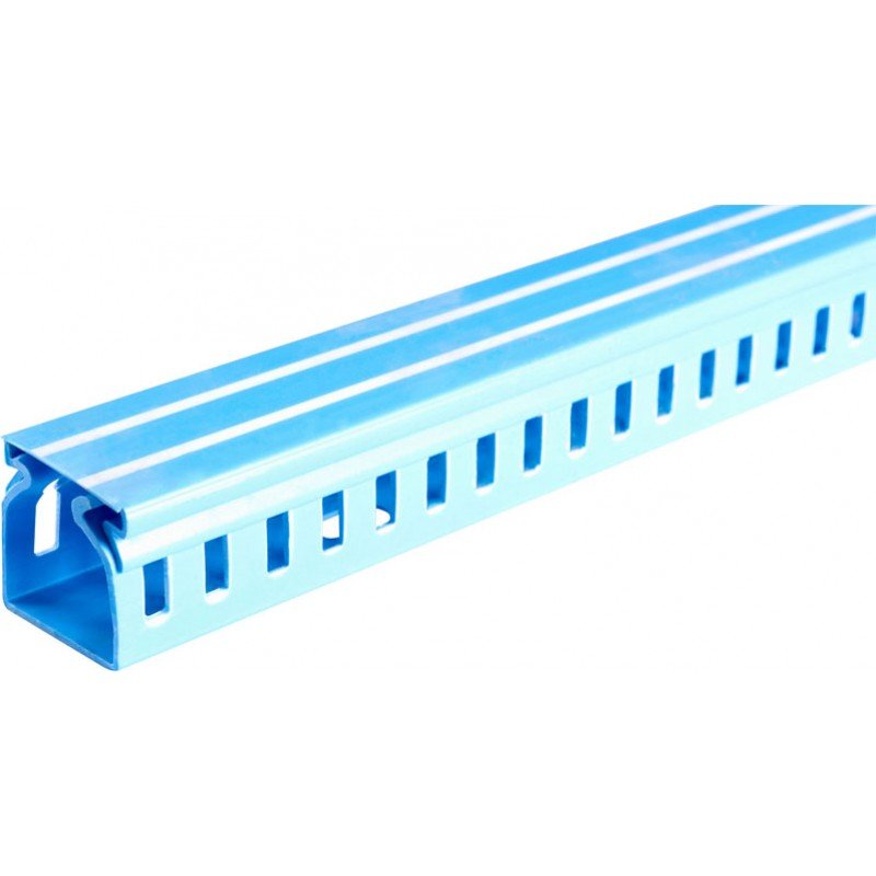 Короб пластиковий перфорований e.trunking.perf.stand.100.60, 100х60мм, блакитний 2м