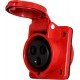 Силова розетка, що вбудовується e.socket.pro.3.16.wall, 3п., 230В, 16А (413)