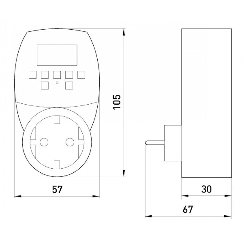 Реле часу електронне розеточне e.control.t13
