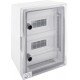 Корпус удароміцний з АБС-пластика e.plbox.300.400.165.24m.tr, 300х400х165мм, IP65 з прозорими дверцятами та панеллю під 24 модулі