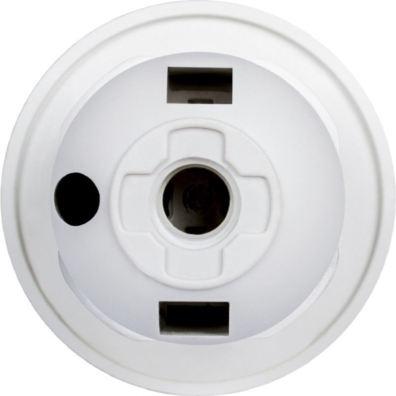 Патрон пластиковий e.lamp socket with nut.E27.pl.white, Е27 з гайкою, білий