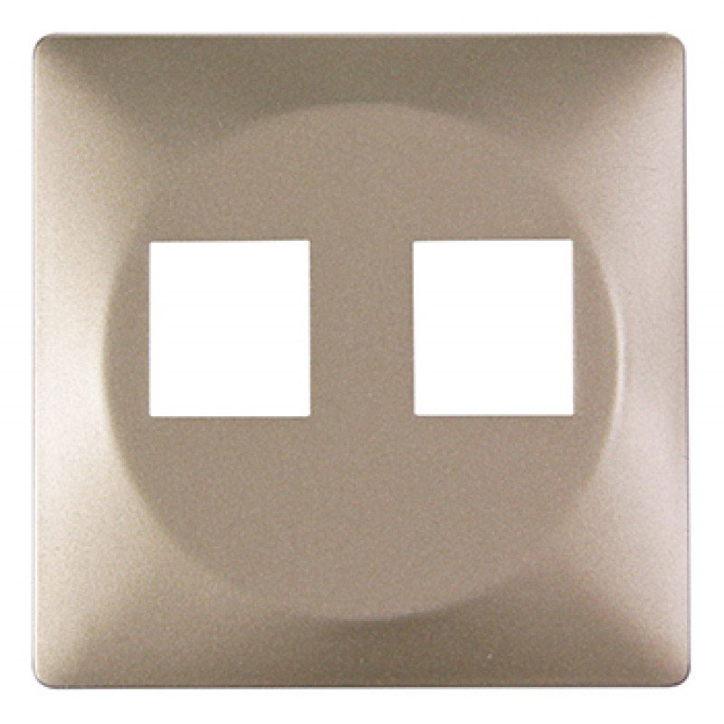 Панель e.lux.16121L.pn.nickel до розетки подвійної під Jack RJ12 чи RJ45, "нікель"