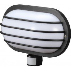 Світильник настінний з датчиком руху e.sensor.lum.69.e27.black(чорний) 180°, IP44