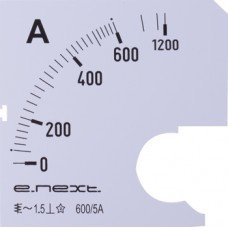 Шкала до амперметра щитового e.meter72.a600.scale АС 600А 72х72мм