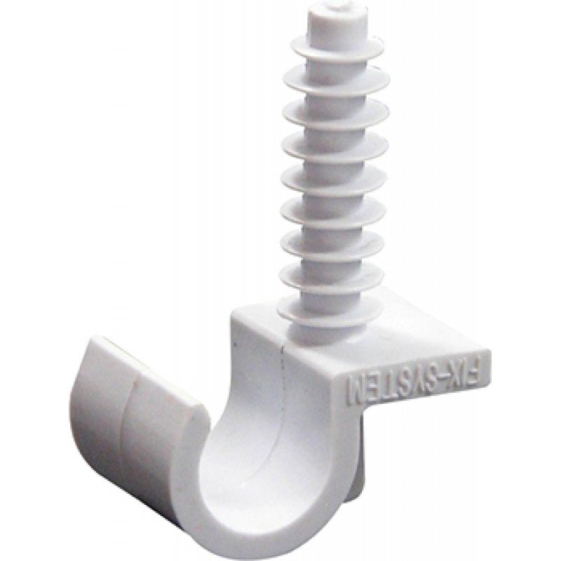 Кліпса e.pipe.uni.clip.stand.22 для труби д.22 універсальна з дюбелем