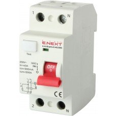 Вимикач диференційного струму e.rccb.pro.2.40.300, 2р, 40А, 300мА