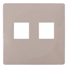 Панель e.lux.16121L.pn.ivory до розетки подвійної під Jack RJ12 чи RJ45, "слонова кістка"