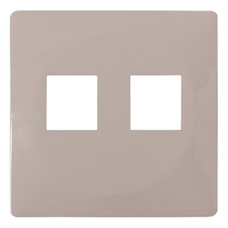 Панель e.lux.16121L.pn.ivory до розетки подвійної під Jack RJ12 чи RJ45, "слонова кістка"