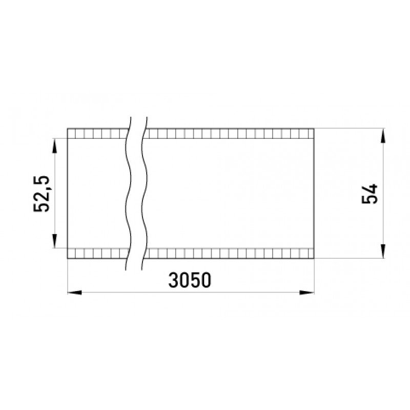 Труба металева e.industrial.pipe.2" без різьби, 3.05м