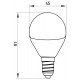 Лампа світлодіодна e.LED.lamp.stand.P45.E14.6.4000, 6Вт, 4000К 110лм/Вт