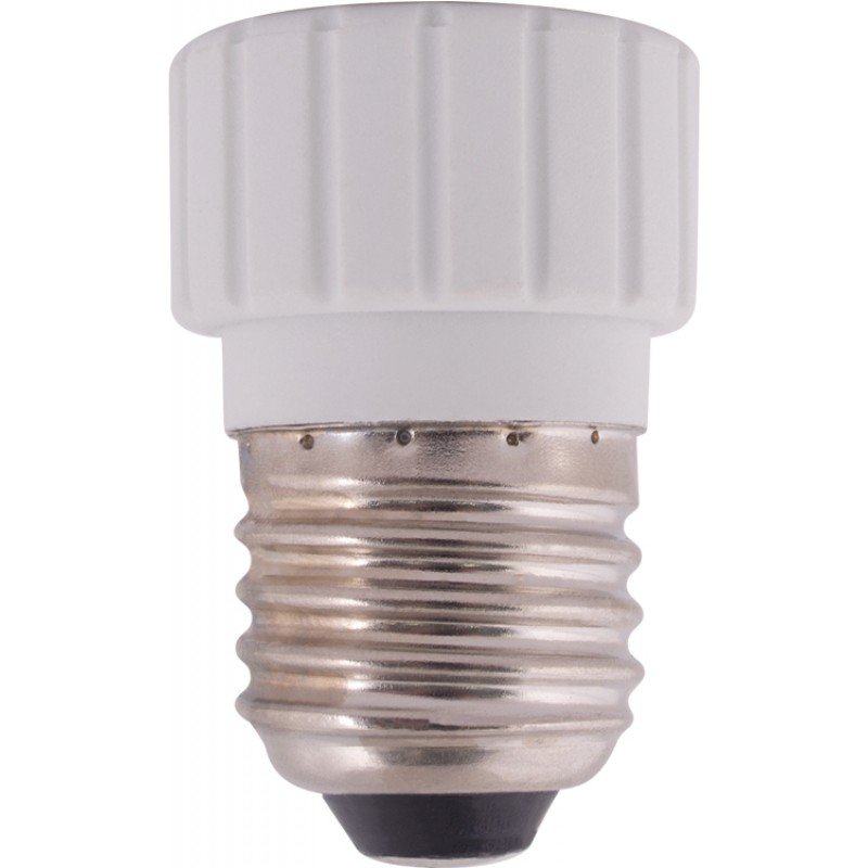 Перехідник e.lamp adapter.Е27/GU10.white, з патрону Е27 на GU10, пластиковий