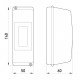 Корпус пластиковий 2-модульний e.plbox.stand.02, без дверцят