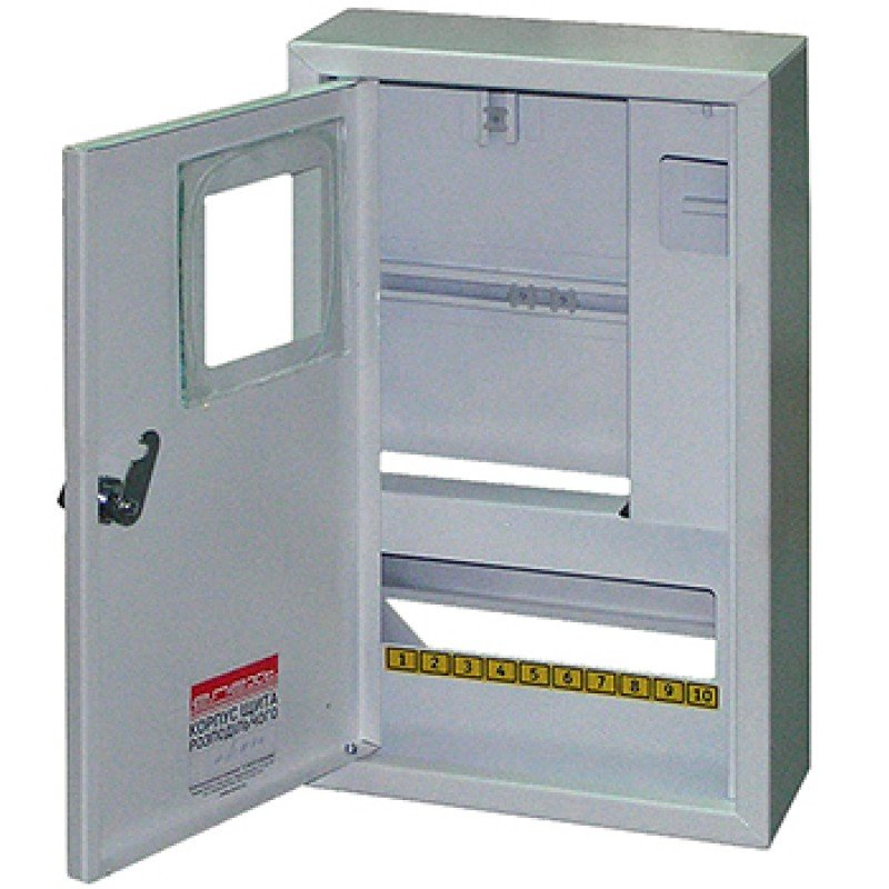 Корпус e.mbox.stand.n.f3.12.z.e металевий, під 3-ф. електронний лічильник, 12 мод., навісний, з замком