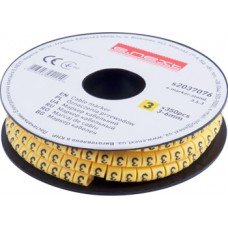 Маркер кабельний e.marker.stand.3.6.3, 3-6 кв.мм, "3", 350 шт