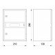 Корпус удароміцний з АБС-пластика e.plbox.210.280.130.8m.tr, 210х280х130мм, IP65 з прозорими дверцятами та панеллю під 8 модулів