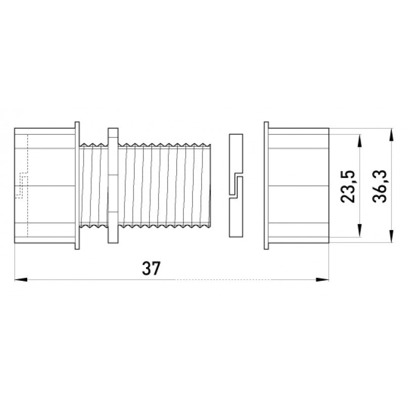 З'єднувач металевий e.industrial.pipe.connect.collet.3/4", цанговий
