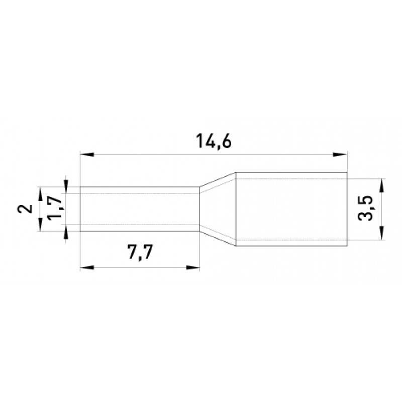 Ізольований наконечник втулковий e.terminal.stand.e1508.black 1,5 кв.мм, чорний