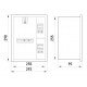 Корпус e.mbox.stand.w.f1.04.z.e металевий, під 1-ф. електронний лічильник, 4 мод., що вбудовується, з замком