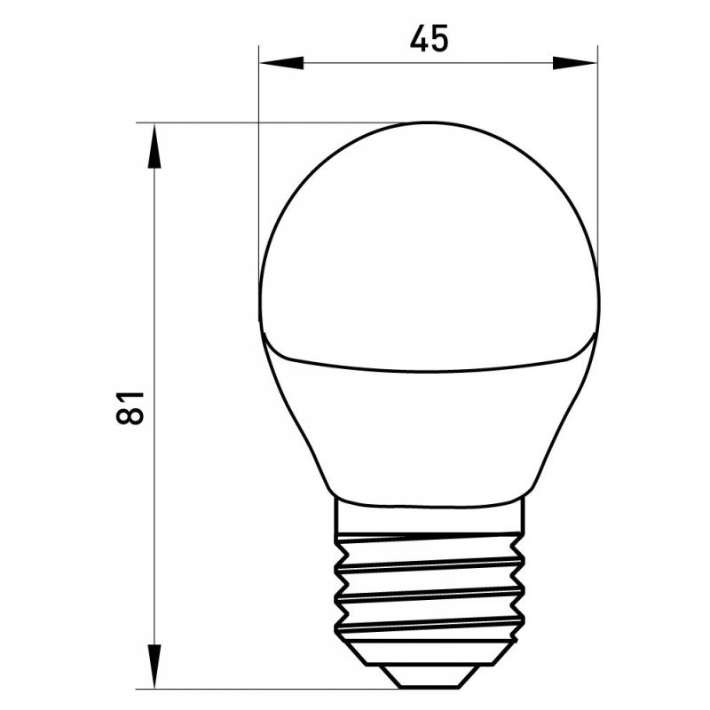 Лампа світлодіодна e.LED.lamp.stand.P45.E27.6.4000, 6Вт, 4000К 110лм/Вт