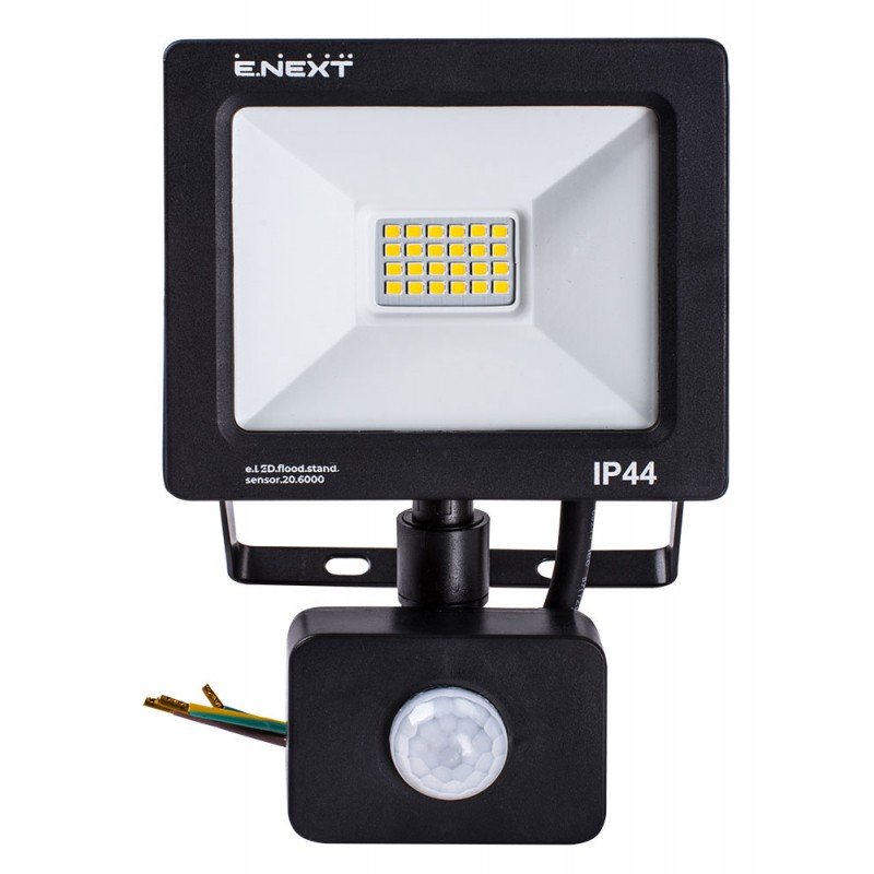 Прожектор світлодіодний з датчиком руху e.LED.flood.stand.sensor.20.6000, 20Вт, 6000К