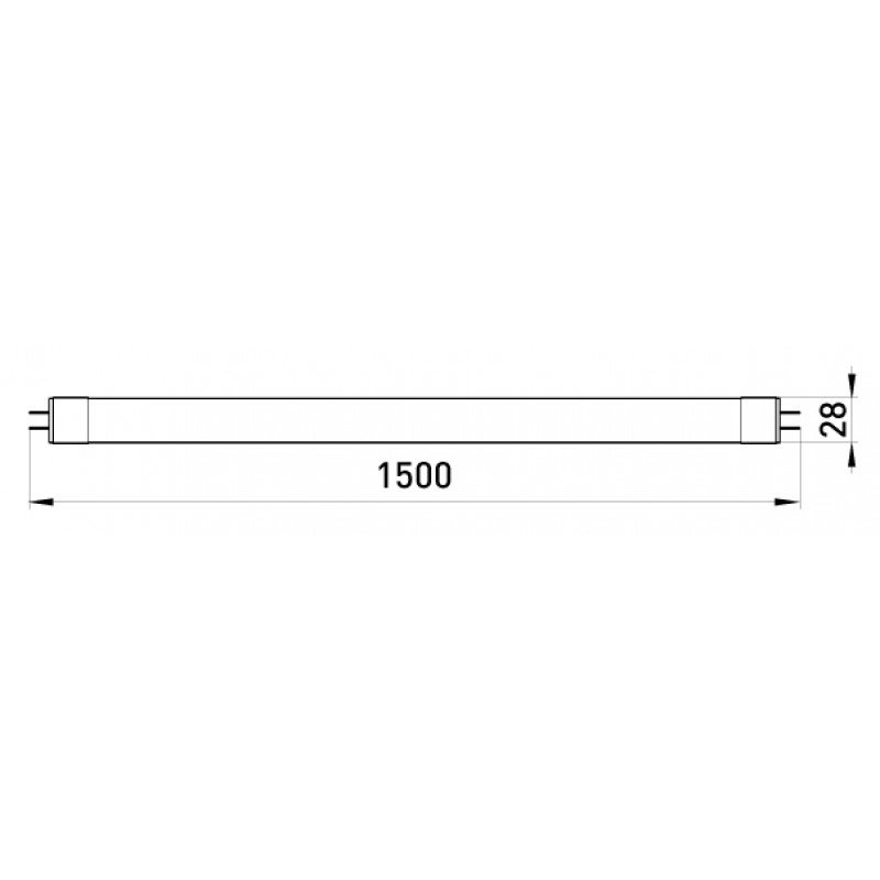 Лампа світлодіодна лінійна e.save.LED.Eco.T8.150.G13.24.6500, під патрон G13, довжина 150см, 24Вт, 6500К