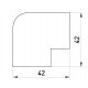 Зовнішній кут e.trunking.blend.out.stand.25.25 для короба 25х25мм