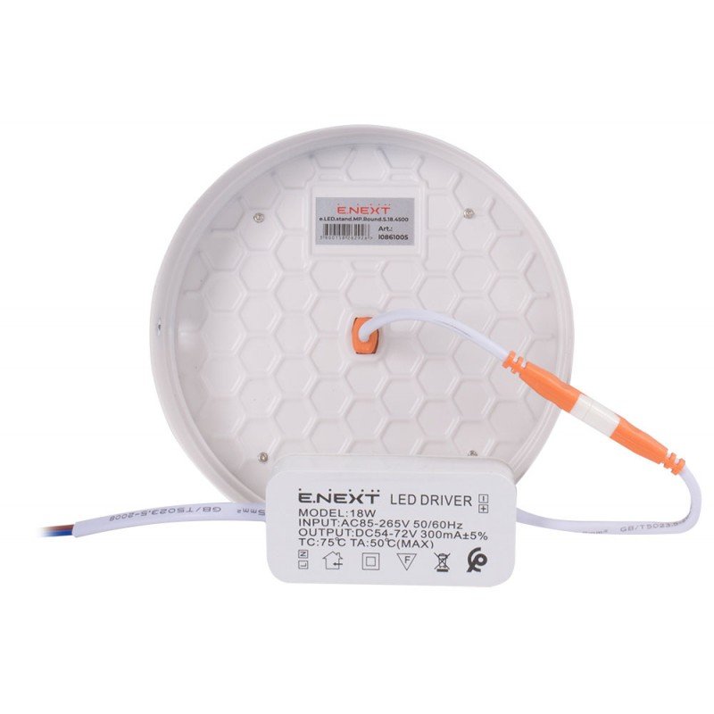 Світильник світлодіодний накладний e.LED.stand.MP.Round.S.18.4500.коло.18Вт.4500К.1620Лм