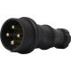 Силова вилка переносна каучукова e.plug.rubber.070.32, 4п., 32А