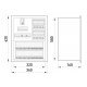 Корпус e.mbox.stand.w.f3.36.z металевий, під 3-ф. лічильник, 36 мод., що вбудовується, з замком
