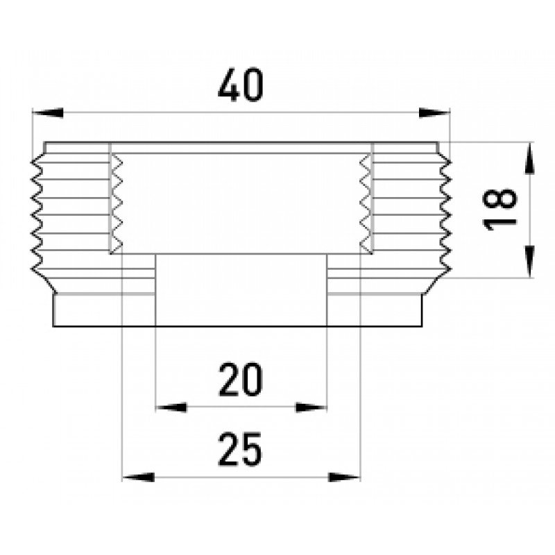 Перехідник металевий e.industrial.pipe.thread.bts.1-1/4".3/4", різьбовий, з 1-1/4" на 3/4"